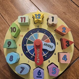 Melissa & Doug Vibrant Wooden Learning Clock